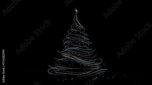 christmas illustrated tree An 78791491 1