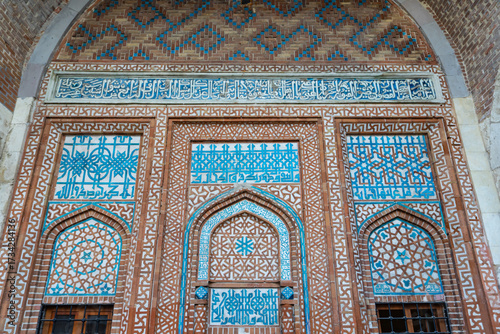 The Double Minaret Madrasah (Cifte Minareli Medrese )and Turquoise Tiles Photo, Sivas Central, Turkiye (Turkey)