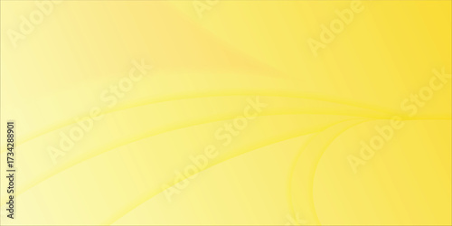 Bright Yellow Abstract Background With Soft Curves And Warm Glow For Design