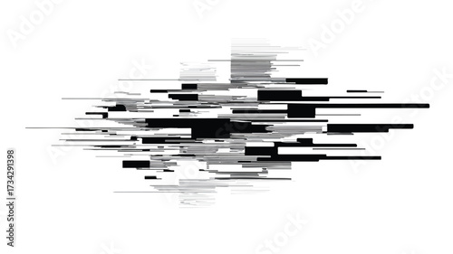 Vibrant Abstract Geometric Glitch Shape Design for Creative Projects