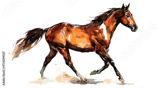 Exquisite Watercolor Horse Painting For Creative Projects