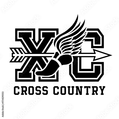 Track .Track and Field Svg.Cross Country. Vector logo illustration of running athlete silhouette clipart. Digital Download	