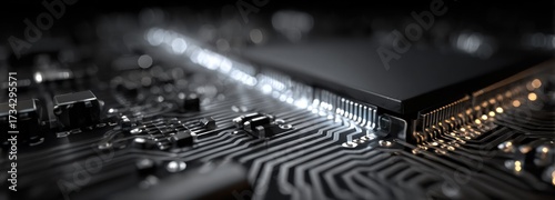 Closeup circuit board technology