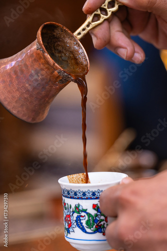 Photography Turkish Coffee (Türk Kahvesi), Eminönü Fatih, Istanbul Türkiye (Turkey)
