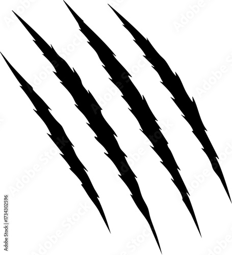 Wild Animal Claw Scratch Mark Icon Vector Illustration for Design