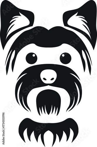 Minimalist Affenpinscher Puppy head design.eps