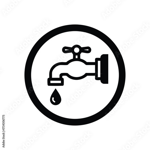 Close-up of a Faucet with a Droplet of Water Falling, Representing Plumbing and Water Supply Systems