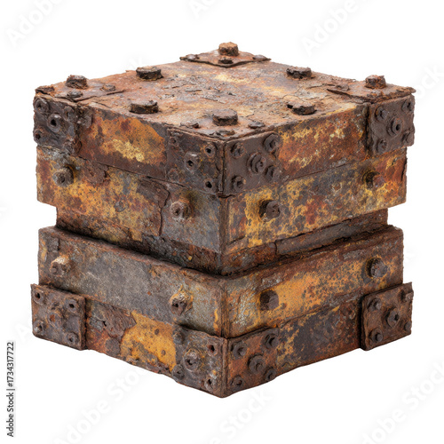 Rusty Industrial Stacked Box