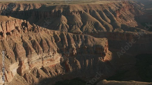 landscape and nature concept view of grand canyon cliffs and colorado river observation point timelapse in destination holiday travel tourism