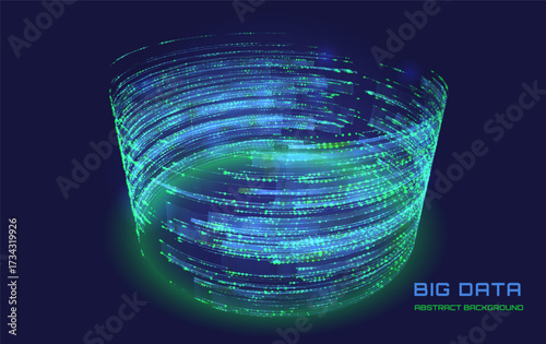 Futuristic level up game and data effect. Lighting and glowing neon energy place. Teleport or data circle.