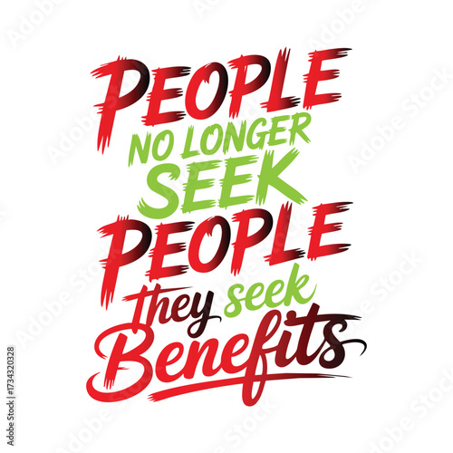 Motivational quote emphasizing benefits over personal connections in a modern design