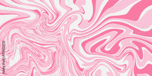 Candy color sunburst background. Abstract pink cream sunbeams design wallpaper. Colorful spinning lines for template, banner, poster, flyer. Sweet rotating cartoon swirl or whirlpool.