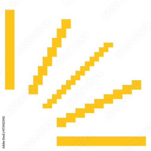 黄色のひらめき表現に使えるあしらいのドット絵 | ピクセルアート | アイデア・エフェクトアイコン