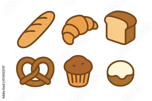 Delicious fresh baked goods collection featuring various pastries, breads, and sweet treats, perfect for breakfast, brunch, or a delightful snack