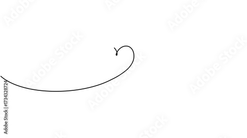 Heart shape continuous line drawing video. Hand drawn love symbol animation.