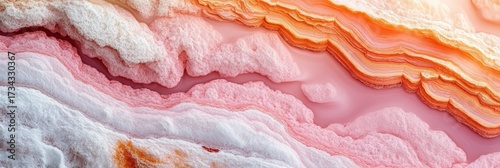 A luxurious art concept featuring a black ink marble texture and pink liquid swirls creates a perfect backdrop for silver gray ceramic tiles, emphasizing abstract wave designs and sophisticated wall