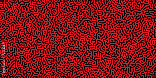Abstract truing organic wallpaper Turing reaction diffusion monochrome seamless pattern .Monochrome Turing reaction background .Natural seamless line pattern. Linear design with biological shapes