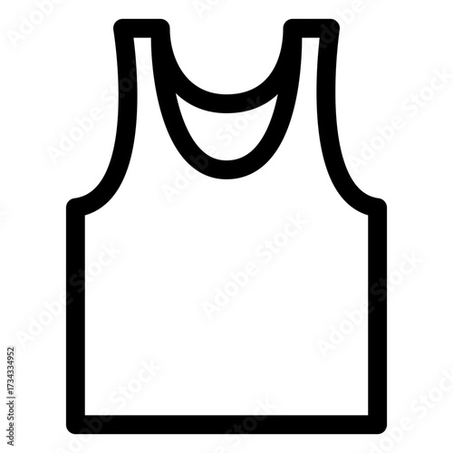Sleeveless Shirt Line Icon