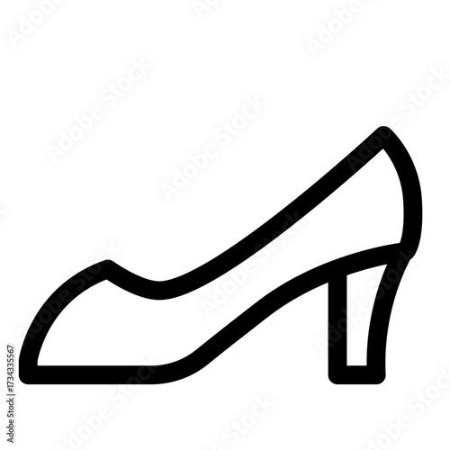 Elegant high heel shoe icon