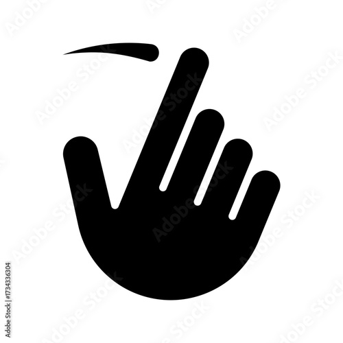 Vector screen touch swipe finger icons single, vector illustration
