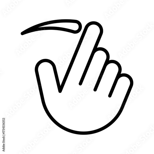 Vector screen touch swipe finger icons single, vector illustration