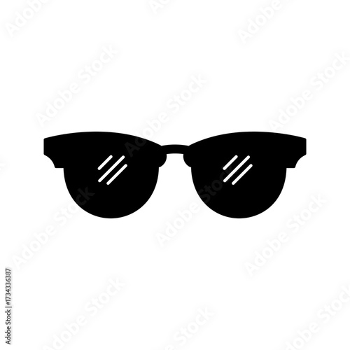 Sunglasses icon. Dark Glasses Icon. Black sunglass, mens glasses silhouette vector design and illustration.