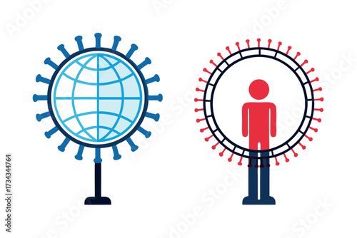 Worldwide Connection and User Account Concept Vector