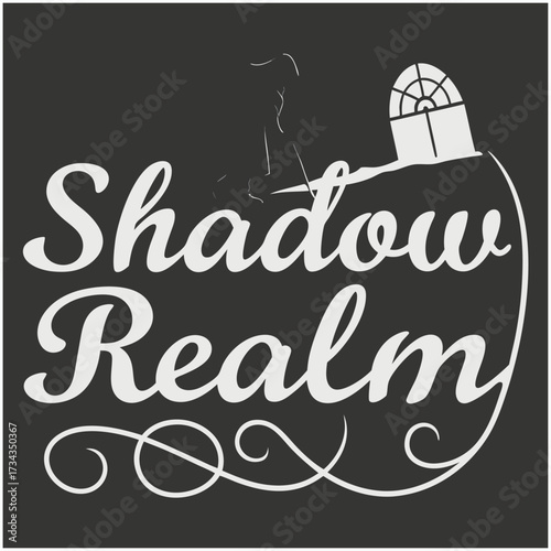 Shadow Realm Typography T-Shirt Design