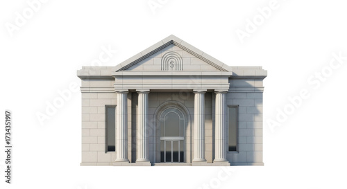 Foto Isolated government building with neoclassical design and a dollar symbol on the