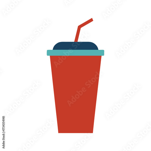 plastic cup with straw