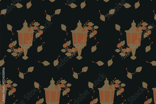 Warmth with Thanksgiving, Autumn harvest Seamless Pattern for Fabric, table linens, greeting cards, scrapbook paper, wall art