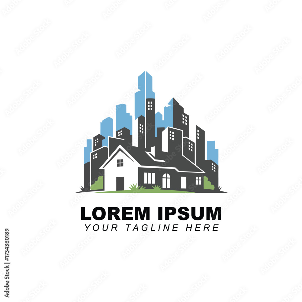 Naklejka premium city buildings vector