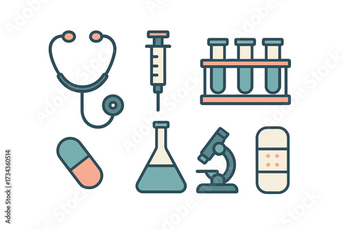 Essential healthcare and laboratory equipment, medical instruments, and scientific tools for medical research and patient care