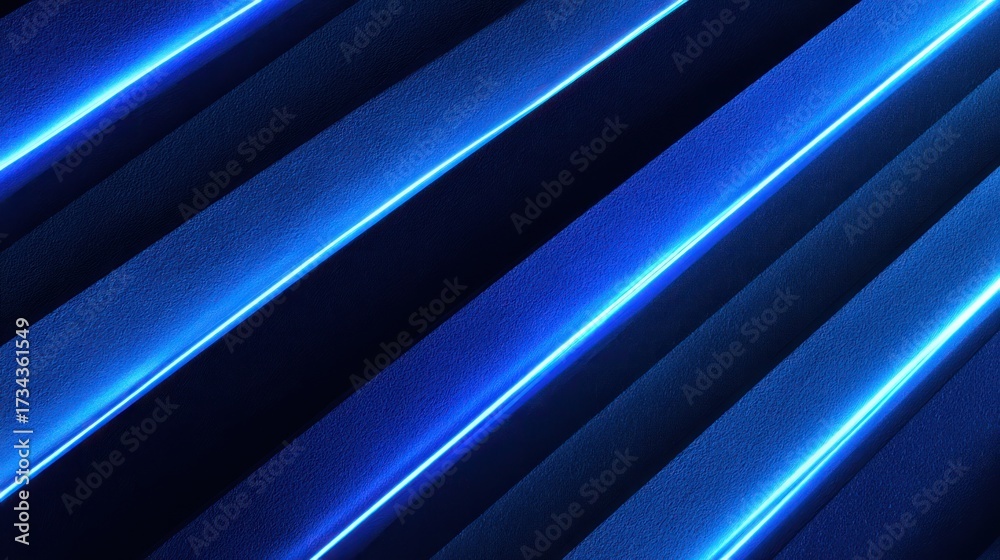 Obraz premium Diagonal glowing blue lines
