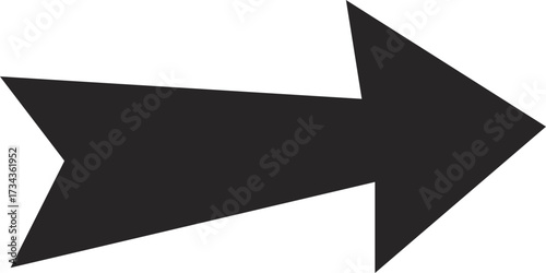 Flat Arrow Icon, Simple Direction Symbol,  Arrow Icon for Navigation, Infographic, Web Interface and Creative Graphic Illustration