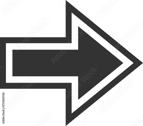 Free Download Flat Arrow Icon, Simple Direction Symbol,  Arrow Icon for Navigation, Infographic, Web Interface and Creative Graphic Illustration - GFXLoad