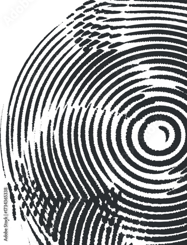 Wallpaper Mural Abstract black and white circular pattern with concentric lines creating a dynamic visual effect.. Torontodigital.ca