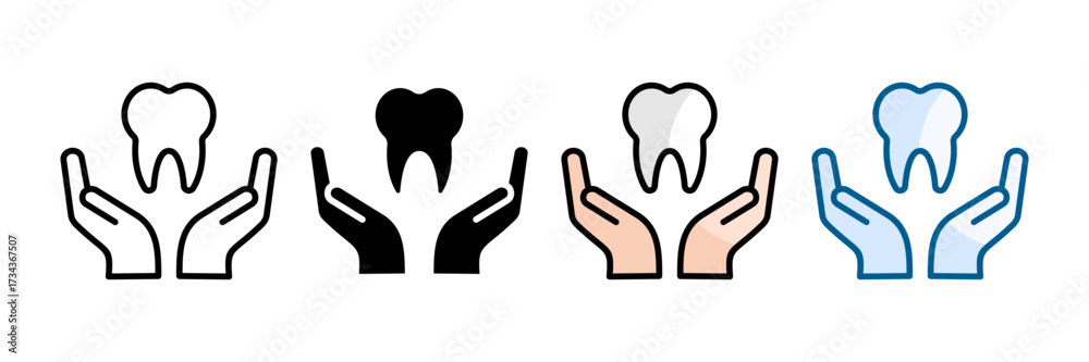 Obraz premium Dentistry Icon Set Multiple Style Collection