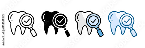 Chek Up Icon Set Multiple Style Collection