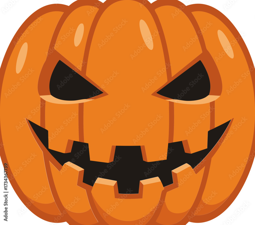 Fototapeta premium Evil Pumpkin Face