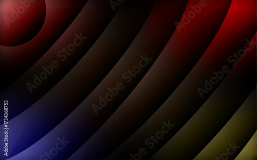 Tablou pe pânză Abstract Geometric Illusion: A mesmerizing visual of gradient color forms, a series of layered, curved lines creating an illusion of depth and dimensionality