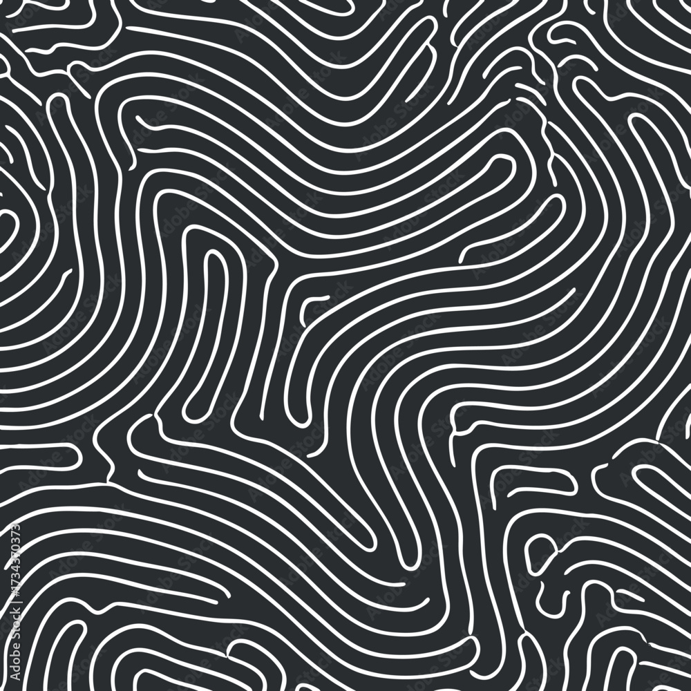 Naklejka premium Abstract black and white wavy line pattern for modern design and backgrounds..
