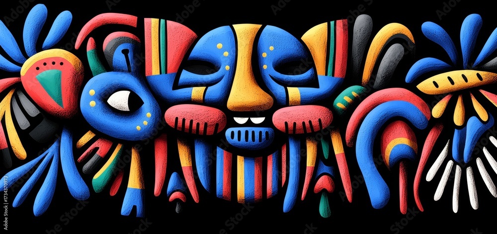 Fototapeta premium Unique Colorful Patterns Reflecting African Heritage