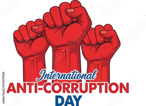Fists raised in solidarity for International Anti-Corruption Day.
