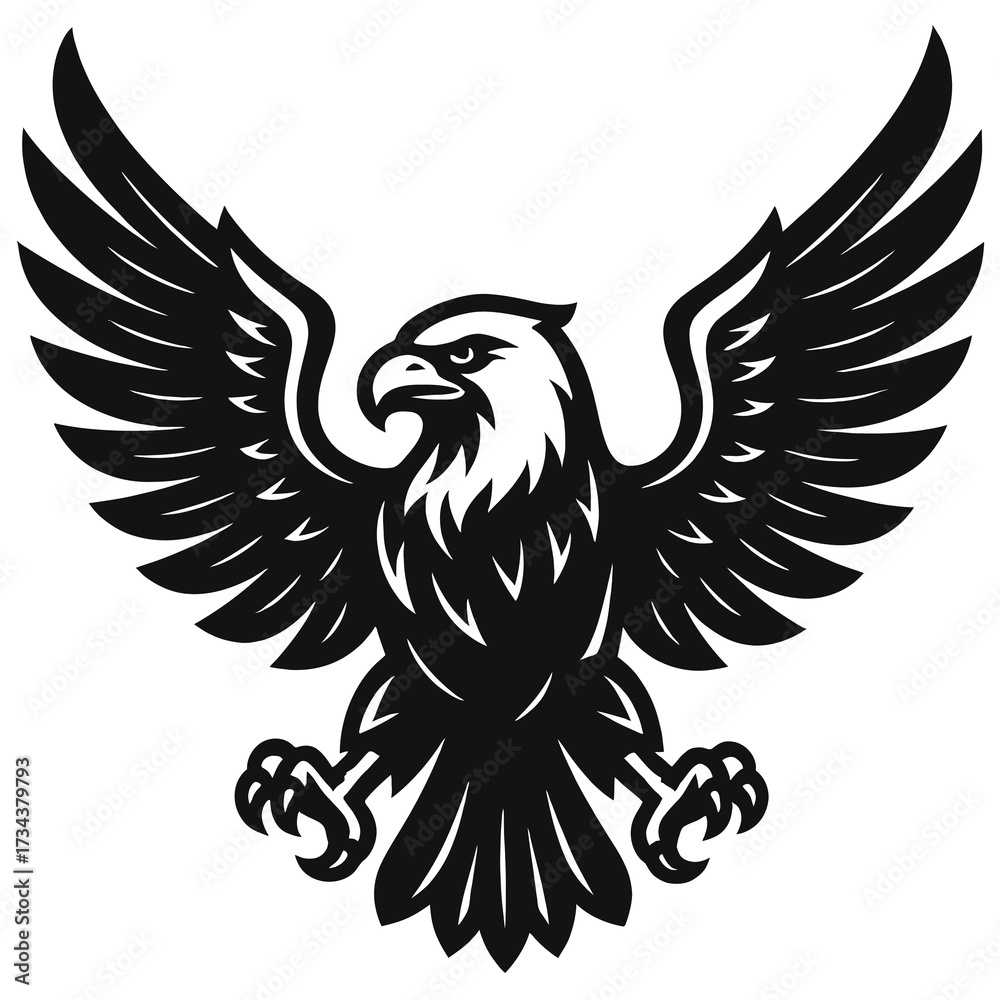 Fototapeta premium Flying Eagle Spread Wings