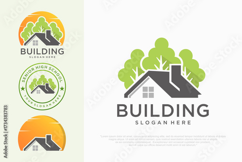 house logo and building logo icon set .design template vector illustration