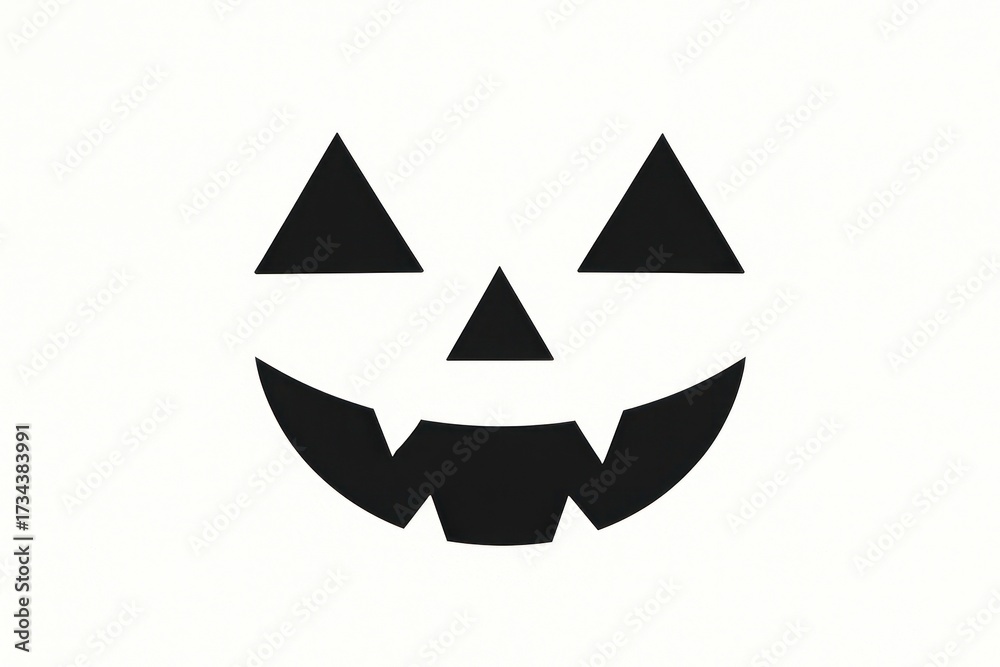 Fototapeta premium Minimalist spooky Halloween design.