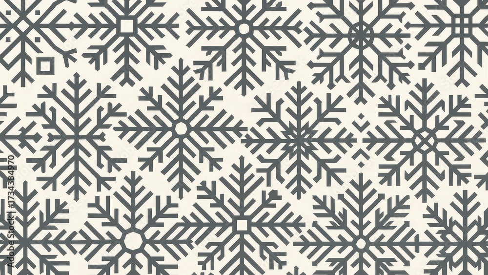 Fototapeta premium Intricate geometric snowflake pattern wallpaper for desktop