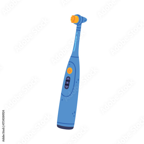 Electric Brush as Oral Hygiene and Dental Object and Element Vector Illustration
