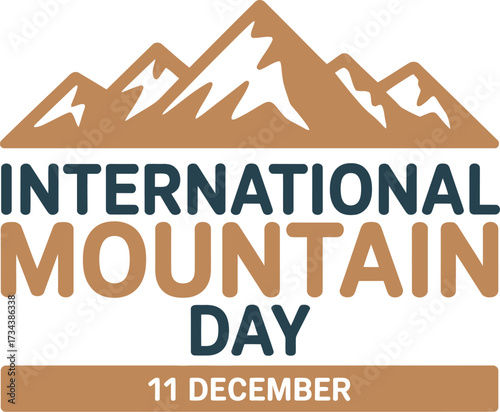 Celebrate International Mountain Day with a graphic celebrating majestic peaks and December 11th